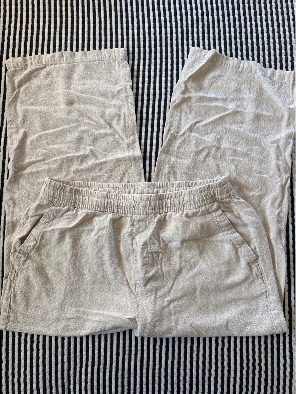 Old Navy linen casual pants wide loose leg size medium